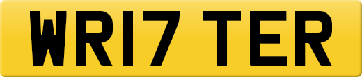 WR17 TER private number plate